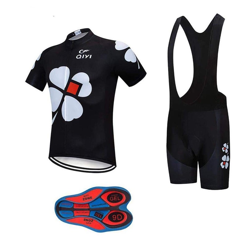 MOXILYN Men's Quick-Dry Cycling Jersey Set Road Bike Bicycle Shirt + Bib Shorts with 9D Gel Padded MTB Riding Clothing kit - Image 1